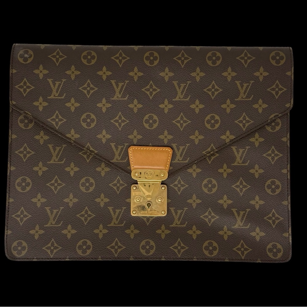 Louis Vuitton Monogram Porte-Document Sénateur Vintage Portfolio Laptop Case - Picture 3 of 16